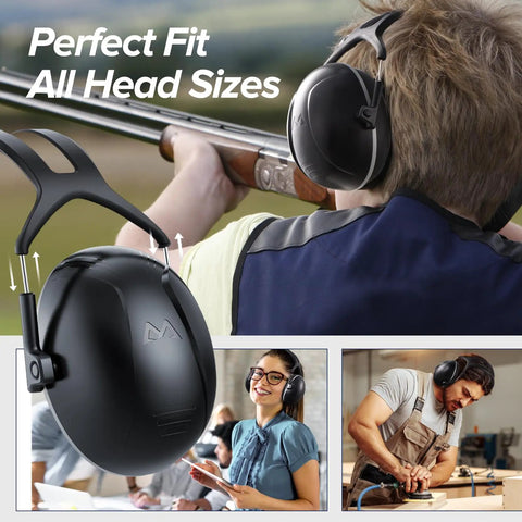35dB SNR Noise Cancelling Ear Muffs For Outdoor Work And Hunting, real hearing protection for mowing, shooting, construction