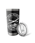Sailplane Pilot Club Insulated Stainless Steel Tumbler For Glider Fans And Flight School Crew Keeps Your Joe Hot Or Cold During Soaring Sessions Built For Long Day Flight School Shifts And Weekend Club Rides