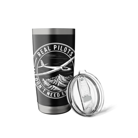 Sailplane Pilot Club Insulated Stainless Steel Tumbler For Glider Fans And Flight School Crew Keeps Your Joe Hot Or Cold During Soaring Sessions Built For Long Day Flight School Shifts And Weekend Club Rides
