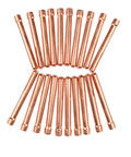 3 By 32 TIG Collet Kit 20 Pcs Copper Collet Tips And Bodies For WP17 WP18 WP26 Torches arranged in circular pattern