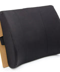 Premium Lumbar Support Pillow For Chair With Ergonomic Contoured Foam Insert Designed To Ease Lower Back Pain And Improve Posture, black cover.