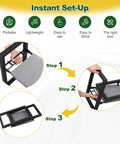Instructions for setting up 2-In-1 Foldable Garden Kneeler And Seat With Extra Wide 12.6 Inch Cushion, showing folding steps.