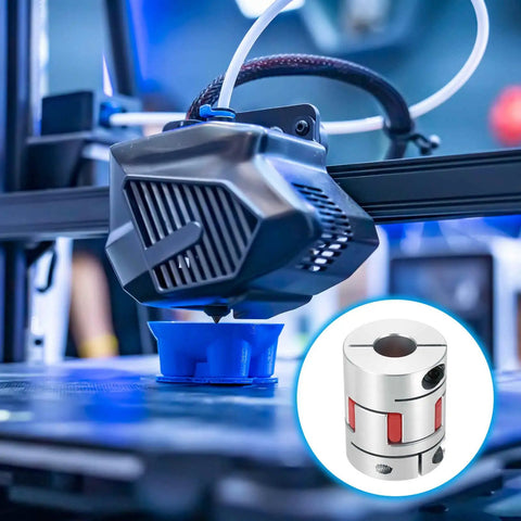 Aluminum Shaft Coupling 10mm To 16mm Flexible Spider Joint, 50mm Length, 40mm Diameter, Motor Coupler For 3D Printers CNC Routers Milling Machines And DIY Projects, Encoder Ready on 3D printer