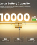 Two Pack Battery Operated Wall Sconces With Remote Control 10000mAh Rechargeable Cordless LED Lamps showing battery life