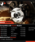 Two Front Wheel Bearing And Hub Assembly Kit For Toyota Corolla 2019 To 2024 And Prius 2016 To 2022 Replacement