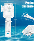 Clip On Pool Tablet Holder For 3 Inch Chlorine Tablets No Fuss Telescoping Pole Attachment dimensions chart
