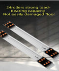 Heavy Duty Retractable Appliance Casters Adjustable 20 To 32 Inches Moves Washers And Fridges Smooth As Butter High Capacity Furniture Glides Super Durable White with 24 rollers for strong load-bearing.