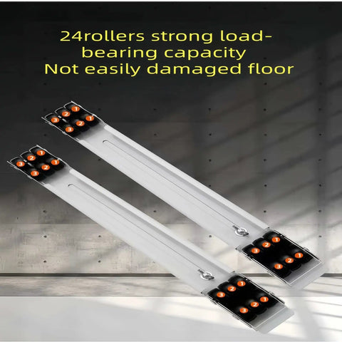 Heavy Duty Retractable Appliance Casters Adjustable 20 To 32 Inches Moves Washers And Fridges Smooth As Butter High Capacity Furniture Glides Super Durable White with 24 rollers for strong load-bearing.