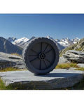 Beefy 7 Inch Wheel With Bearings For Carts And Equipment on rocky terrain, all terrain heavy duty rubber wheel, 200 kg load