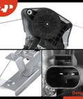 Close-up of Rear Left Driver Side Power Window Regulator with 2 Pin Motor for 2007 to 2013 Chevy Silverado 1500 2500 HD 3500 HD.