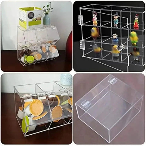 Clear Plastic Folding Hinge Set For Cabinets And Furniture Doors Durable Acrylic Hinge Hardware in display boxes