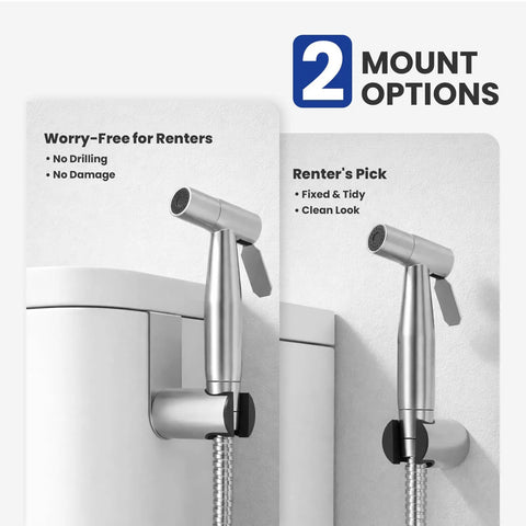 Handheld Toilet Bidet Sprayer With Leak Free Design, Boss Jet Sprayer For Toilet mounted with flexible stainless hose