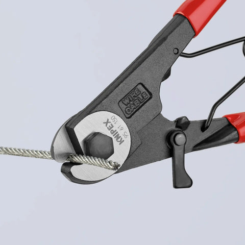 Heavy Duty Wire Rope Bowden Cable Cutter For Soft Wire Rope Up To 30 mm Diameter With Smooth Cutting Edges To Prevent Fanning High Transmission Ratio For Easy One Hand Use V2A Stainless cutting multicolor cable