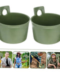 Ergonomic Garden Water Scoops Two Pack For Easy Plant Care, Multi Purpose Water Ladles For Efficient Watering And Fertilizing, Durable Plastic Tools For Home Yard Maintenance, Quick Reach For Pots, Beds, And Raised Planters, two green plastic scoops