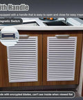 Top Shelf Aluminum Louvered Access Panel For Wall Mounted Plumbing Inspection No Sweat Vent Cover with magnetic switch and handle.