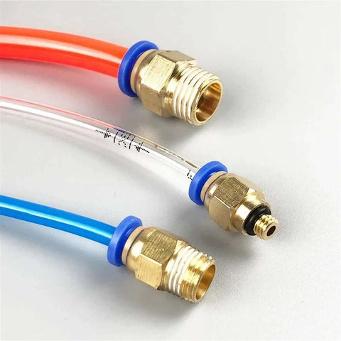 Ultimate PC Series Pneumatic Fitting Combo Kit Featuring Push In Quick Release Air Hose Connectors And Tube Couplers For Compressor Hoses In 1/4 Inch And 1/8 Inch Sizes For Heavy Duty DIY Gas And Water Jobs, brass fittings on tubing