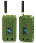ESP32 S3 LoRa V4 Development Board Duo With L76 Gnss Gps Module And 3000 Mah Battery Plus Green Case side view with antennas