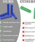 Go To Hardware Package With Two Hundred Expanding Plastic Screw Anchors For Concrete And Drywall Installations Lock Tight Heavy Duty Grip Fits Standard Wall Screws Easy Setup In Blue, blue screw anchors comparison.