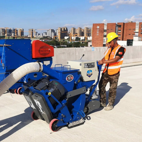 Concrete Floor Shot Blasting Machine For Industrial Floor Prep And Surface Refinement, Road Exterior Preparation Equipment For Warehouses And Road Maintenance, Tough As Nails Durable Build, High Efficiency Dust Control, Pro Grade Finish on rooftop concrete