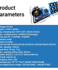Product parameters of Portable 12V Hydraulic Hose Crimper High Pressure 137 Ton Machine with 8 Dies information display.