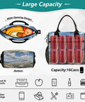 Large Insulated Cooler Bag With Desert Cactus Print, Leakproof Soft Cooler Tote For Women, 18 Can Lunch Box Display