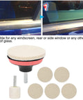 Car Glass Scratch Remover Kit With 100G Cerium Oxide Powder Windshield Scratch Repair Glass Polish Pads And Wheel Polishing Set display