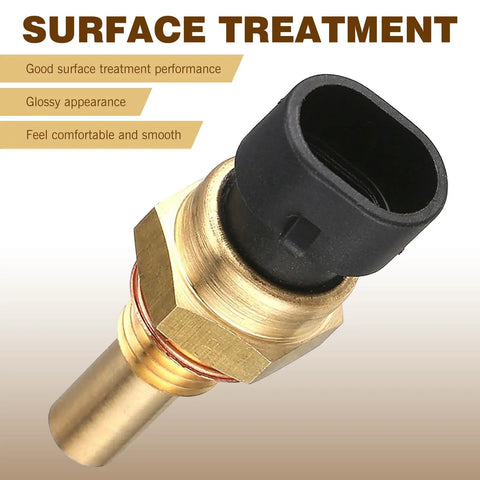 No Hassle Plug And Play Automotive Engine Temperature Sensor Replacement For Delphi Models OE 15369305 gold close-up