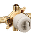 4 Port Tub And Shower Pre Fabricated Mixing Valve With Pressure Balancing And Volume Control For Smooth Temp In Your Shower Setup CC And IPS Connections And Stops U140CIS brass construction