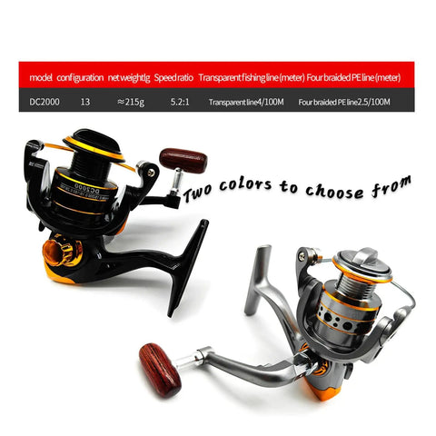 Freshwater And Saltwater Spinning Reel With CNC Alloy Line Cup 2000 Size 5.2 To 1 Gear 22 Lb Max Drag Smooth Casting Gray