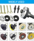Drill To Grinder Conversion Kit With Angle Attachment Boss Grade Heavy Duty Steel Construction Includes Replacement Flange Nuts And Spanner Wrench Multi Function Attachment For Cutting Sanding And Grinding