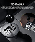 Cup Holder Shifter For Tesla Model 3 And Model Y, manual gear stick feel, black finish, installed in car interior