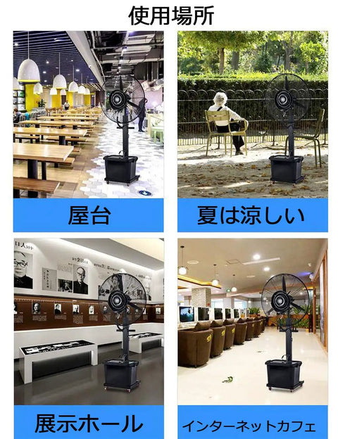 Top Shelf Oscillating Floor Fan Featuring Heavy Duty Motor And Three Speed Airflow Modes In Various Commercial Spaces.
