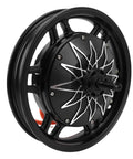 14 Inch Aluminum Alloy Hub Motor For Electric Scooter Upgrade 2000W To 5000W featuring a sleek black design and star pattern.