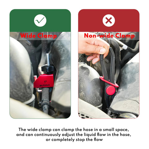 Four Piece Hose Pinch Off Pliers Set For Fuel Line Coolant Radiator Brake Hoses Clamp Tool Using Wide Clamp on Hose
