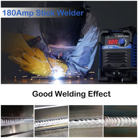 Welder using 180 Amp Stick Arc Welder Dual Voltage 110 220 Volt Inverter Welder Heavy Duty For Home Shop DIY Pro Grade Performance