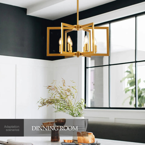 Six Light Kitchen Island Pendant Lighting Over Island With Glass Decor Dope Modern Farmhouse Look In Black And White Gold Finish Perfect For Dining Room Living Room Cafe Or Bar