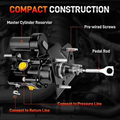 Detailed view of Beefed Up Hydraulic Power Brake Booster Replacement For Chevy Avalanche Silverado Suburban Tahoe GMC Sierra Yukon