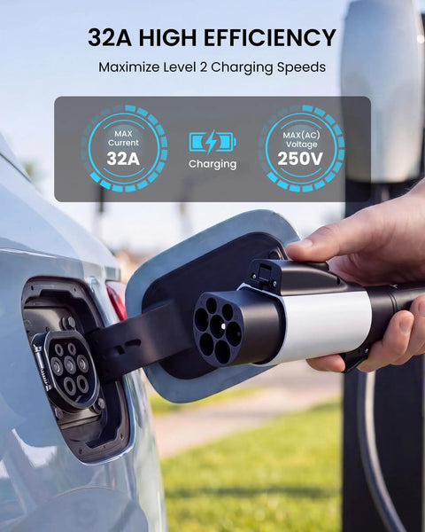 No Sweat Charging Adapter Converts Nacs To Gbt Port For All Electric Vehicles Pumping Out 32 Amps At 250 Volts Ac, charging an EV.