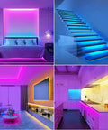 150Ft LED Strip Lights Kit With App Control And IR Remote, RGB Color Changing, Bedroom and Living Room Decor