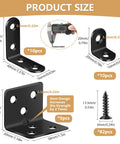 Heavy Duty L Brackets For Shelves 107 Piece Value Set With Multiple Sizes And Screws Rustproof Metal Corner Supports