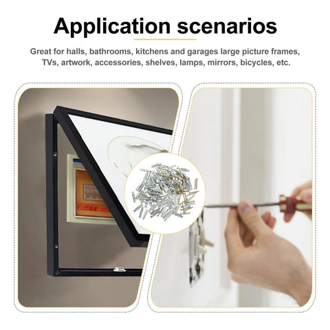 Heavy Duty Steel Hollow Wall Anchors With Screws Kit for Drywall and Plaster Walls used for mirrors and light fixture installation