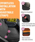 Back Seat Dog Hammock Cover Waterproof Car Seat Protector For Cars Trucks And SUVs Easy To Clean installation steps