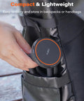 Flexible Gooseneck MagSafe Phone Holder for iPhone stored in backpack pocket