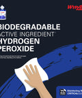 Disinfecting Wipes With Hydrogen Peroxide Cleaner Fresh Scent 5.75 X 7 Inches Pro Grade Sanitizing Wipes ad with hand cleaning surface