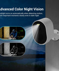 Outdoor Security Camera 2K QHD With Color Night Vision demonstration of color and infrared modes