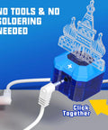 Close-up of Kids Electronics Exploration Kit With Over 671 Circuit Projects And Physics Experiments showing click-together parts