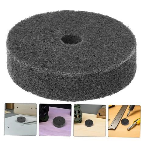 6 Pack Nylon Polishing Wheels 75mm With 10mm Hole For Marble Stone Metal Burnishing Buffing Discs top view on white background