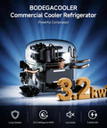 Heavy Duty Workhorse Commercial Merchandiser Refrigerator With Smooth Automatic Sliding Rebound Doors And Reinforced Glass Panels For High Traffic Stores Keep Merchandise Frosty All Day Long compressor with eco-friendly refrigerant.