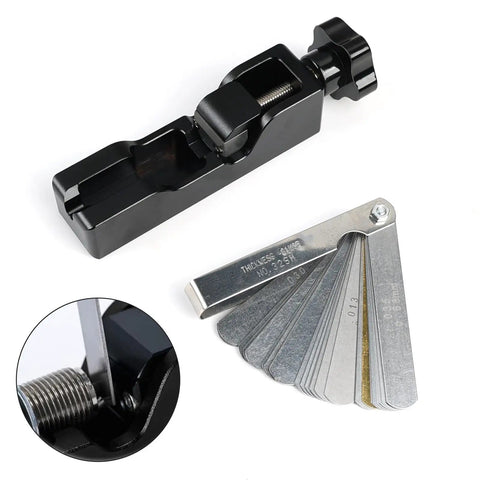 Gap Tool And 32 Blade Steel Feeler Gauge Set For Spark Plugs 10mm 12mm 14mm 16mm Stainless Steel Construction Accurate Gap Adjustments