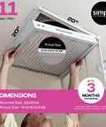 Beast 20x20x4 Air Filter MERV 11 Pack Of 6 For HVAC Furnace Systems setup demonstration showcasing actual size installation